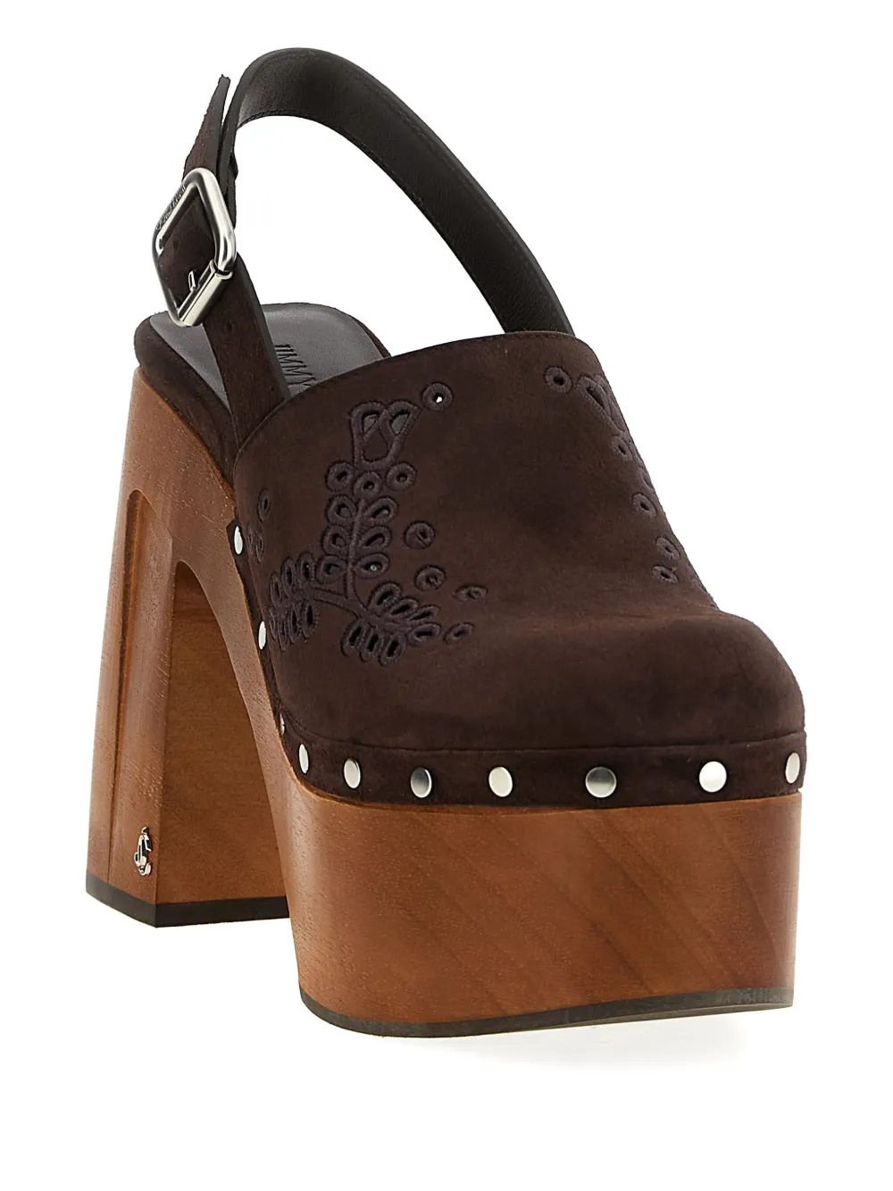 Jimmy Choo 135mm Alida sangallo-embroidered platform pumps Brown