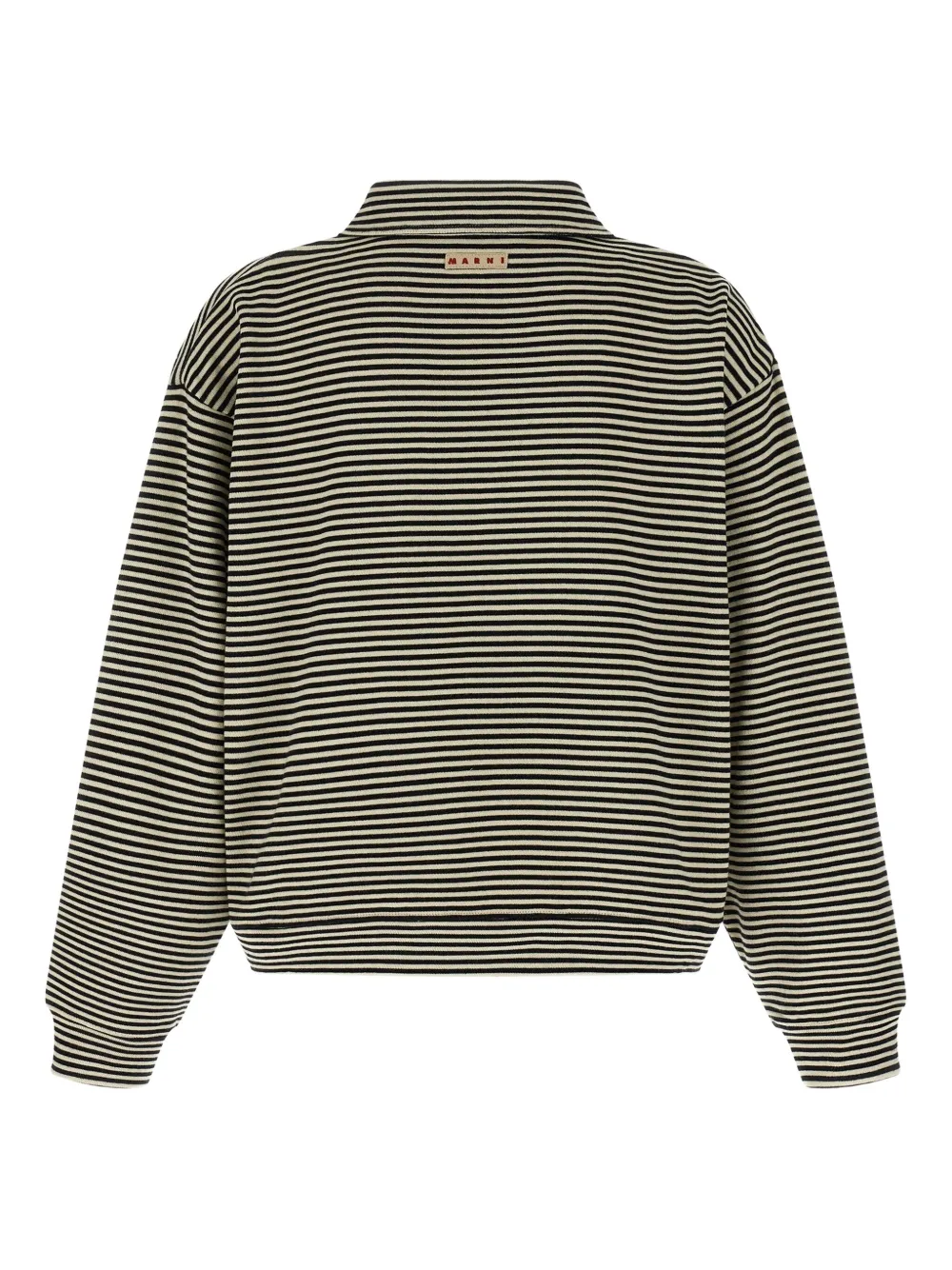 Marni striped cotton sweatshirt - Zwart