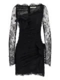 Alessandra Rich bow-detailed lace mini dress - Black