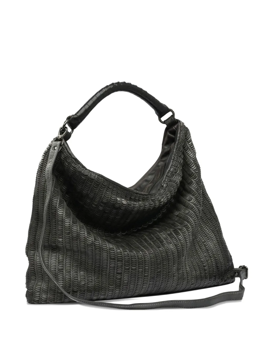 Reptile's House scallop-detail leather shoulder bag | Black | Image 1