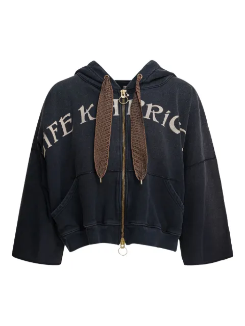 KAPITAL graphic-print zip-fastening hoodie