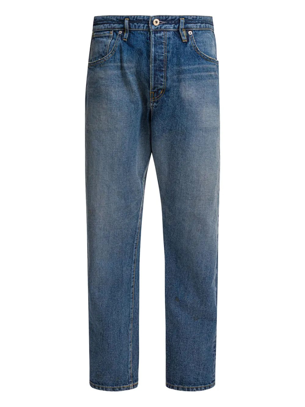 Nonnative Button-fly Straight-leg Jeans In Blue