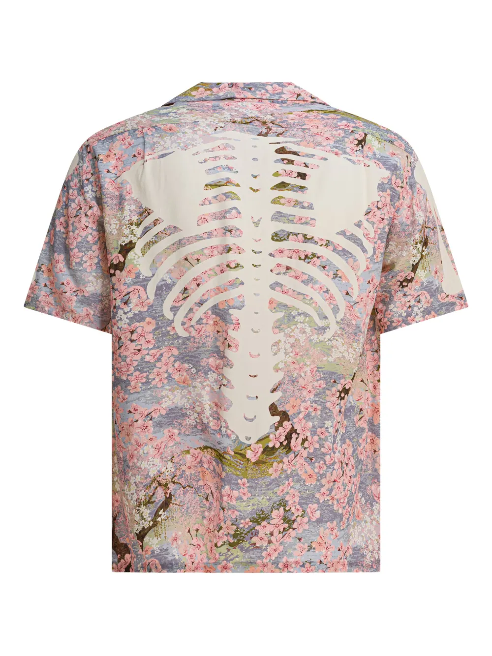 KAPITAL Skeleton overhemd met bloemenprint - Roze