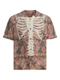 KAPITAL floral skeleton-print shirt - Pink