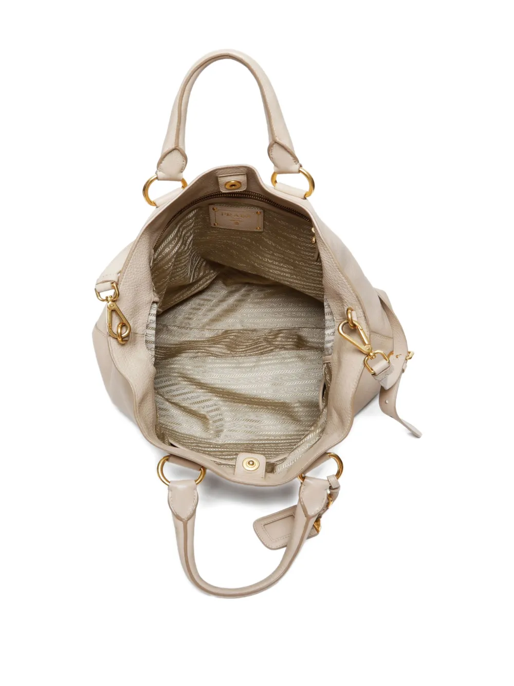 Pre-owned Prada 2010-2015 Vitello Daino Tote Bag In Neutral