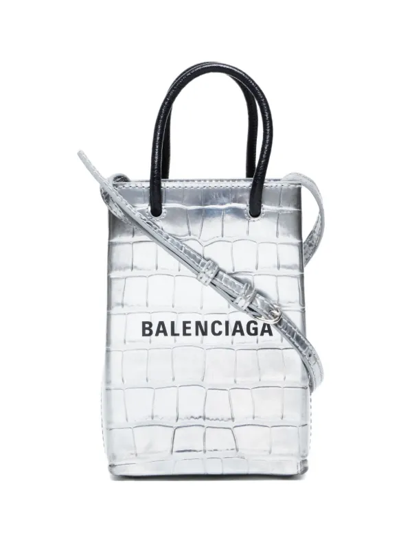 Balenciaga Pre-Owned 2015-2025 クロコパターン ハンドバッグ ミニ