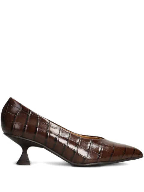 Pedro Miralles 60mm Slatina croc-effect heel pumps