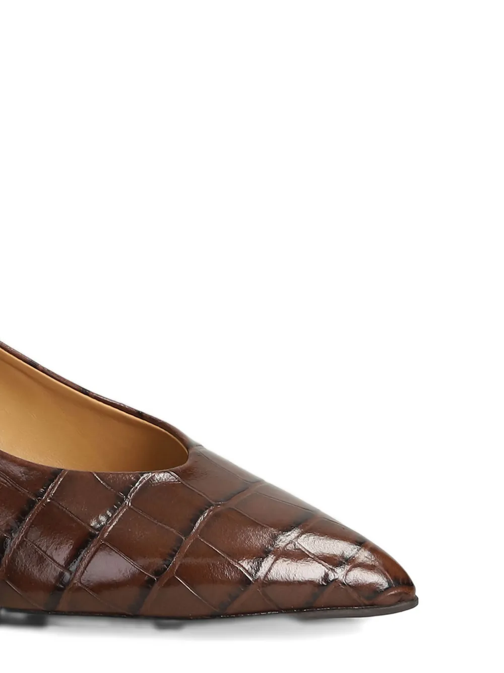 Pedro Miralles 60 mm Slatina pumps met krokodillen-reliëf Bruin