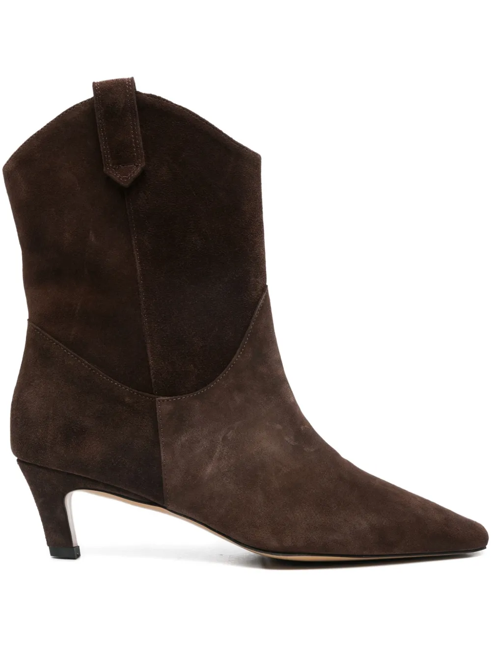 Bibi Lou Pointed-toe Suede Ankle Boots In Brown