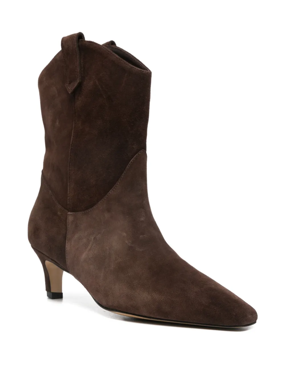 Bibi Lou Pointed-toe Suede Ankle Boots In Brown