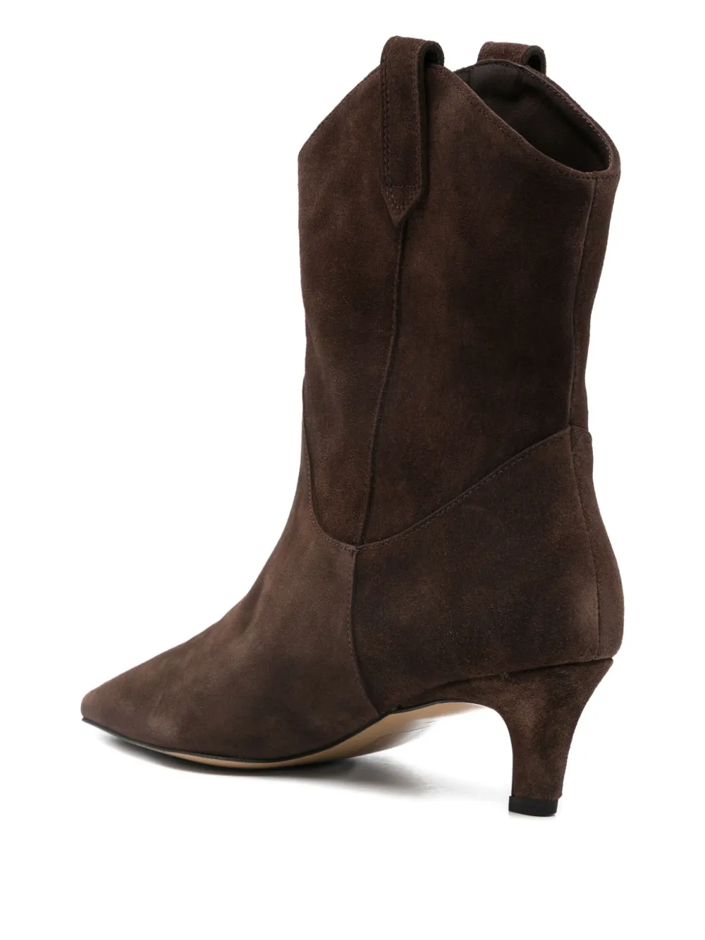 Bibi Lou Pointed-toe Suede Ankle Boots In Brown