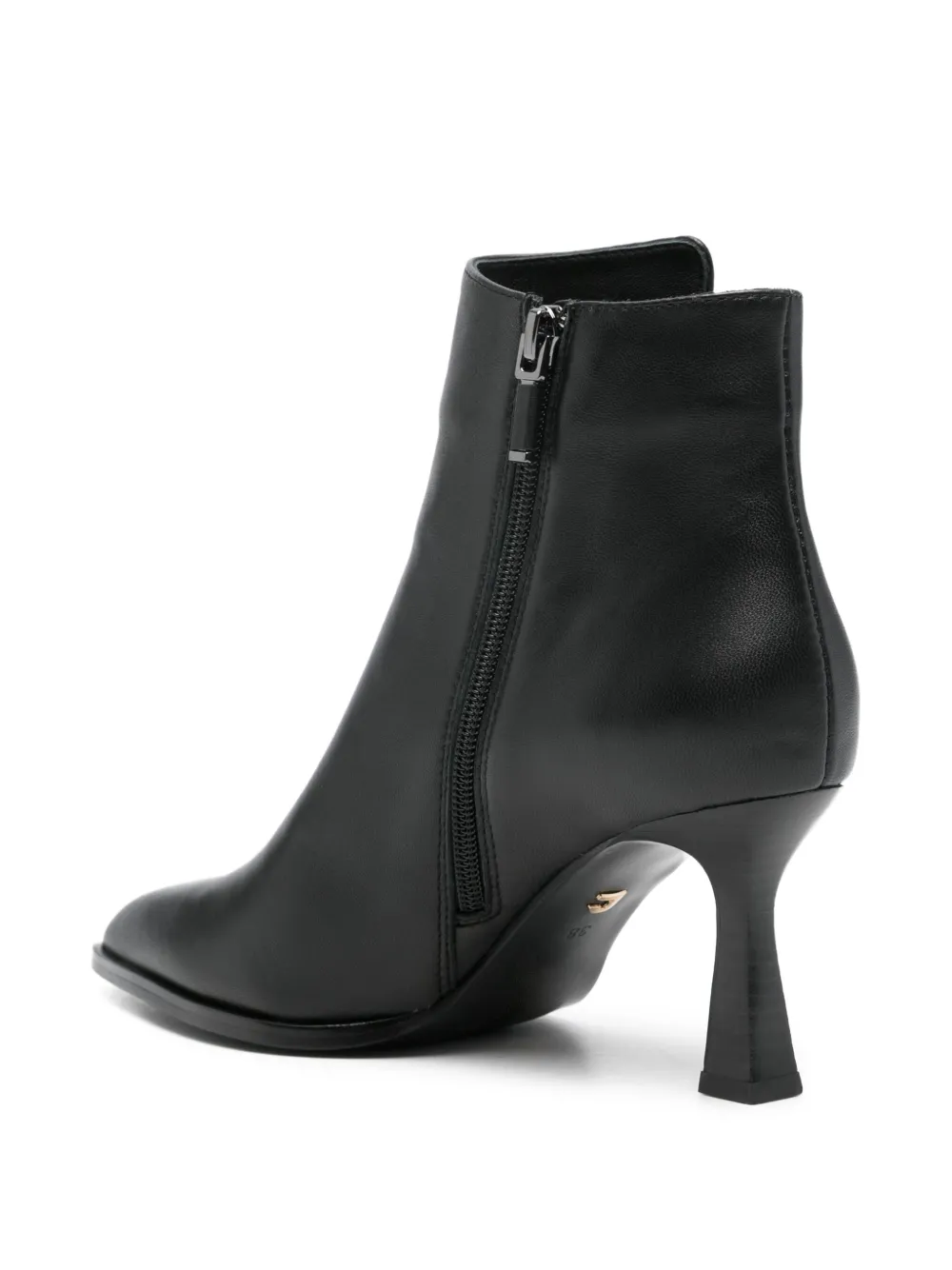 Lola Cruz Leren enkellaarzen Zwart