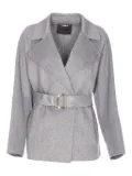 LIU JO belted double-breasted coat - Grey
