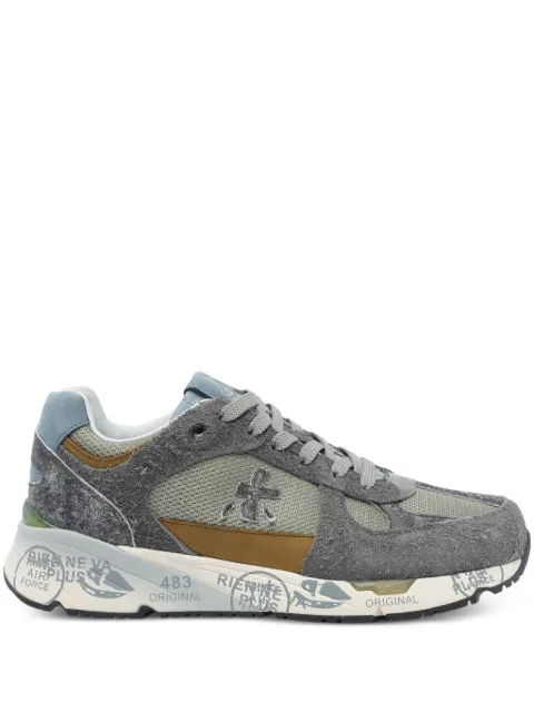 Premiata suede-panel lace-up sneakers