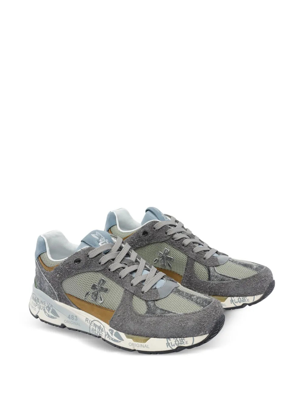 Premiata suede-panel lace-up sneakers | Low-Tops | Image 2
