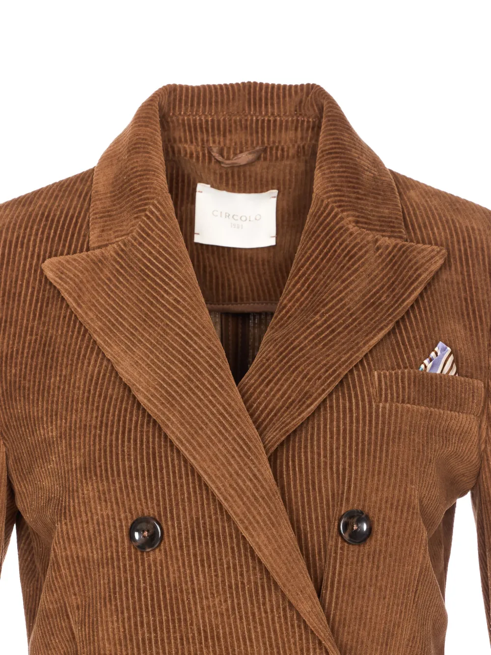 Circolo 1901 corduroy double-breasted blazer Bruin