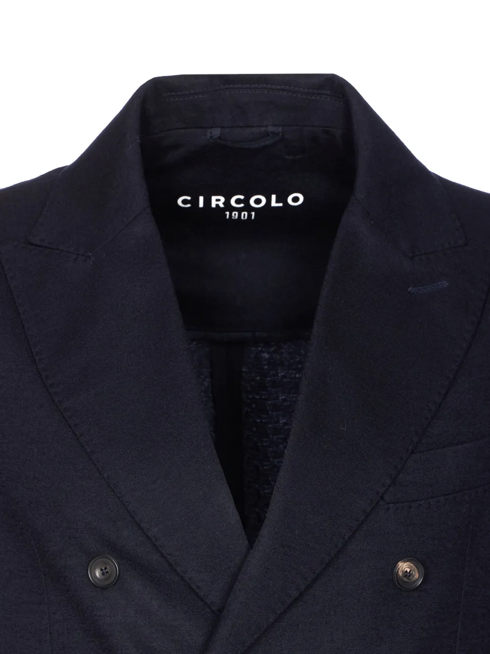 Circolo 1901 Double Breasted Jacket Structured Shoulders In Blue