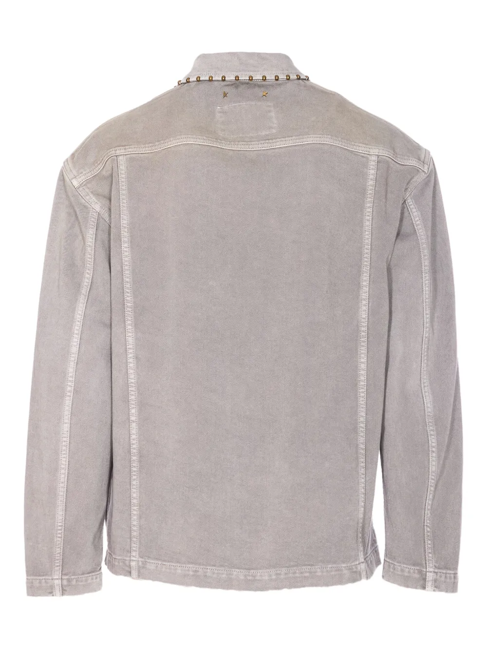 Golden Goose stud-embellished denim shirt - Grijs