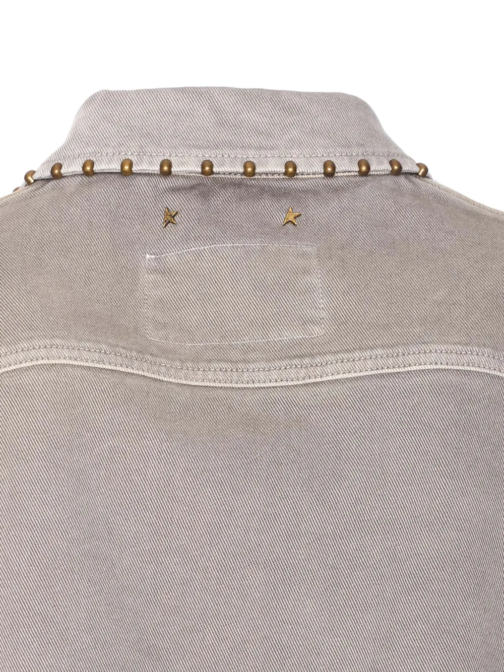 Golden Goose stud-embellished denim shirt Grijs