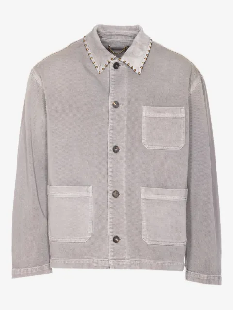 Golden Goose camisa de mezclilla con detalles de apliques
