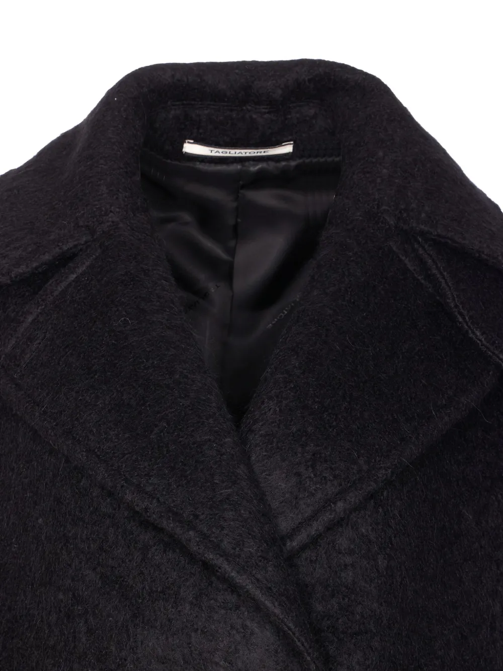 Tagliatore double-breasted belted jacket Zwart