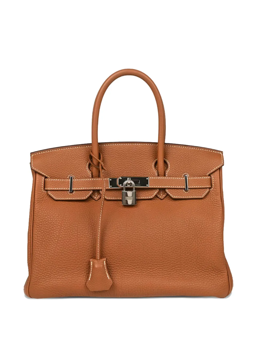 Pre-owned Hermes 2010 Togo Birkin 30 Tote Bag In Brown