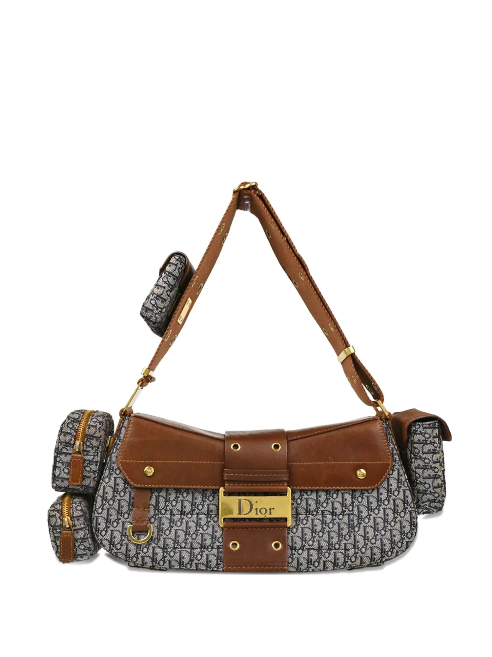 Christian Dior Pre-Owned 2002 ストリート シック コロンバス トロッター ショルダーバッグ - ブルー Christian Dior Pre-Owned 2002 ストリート シック コロンバス トロッター ショルダーバッグ - ブルー