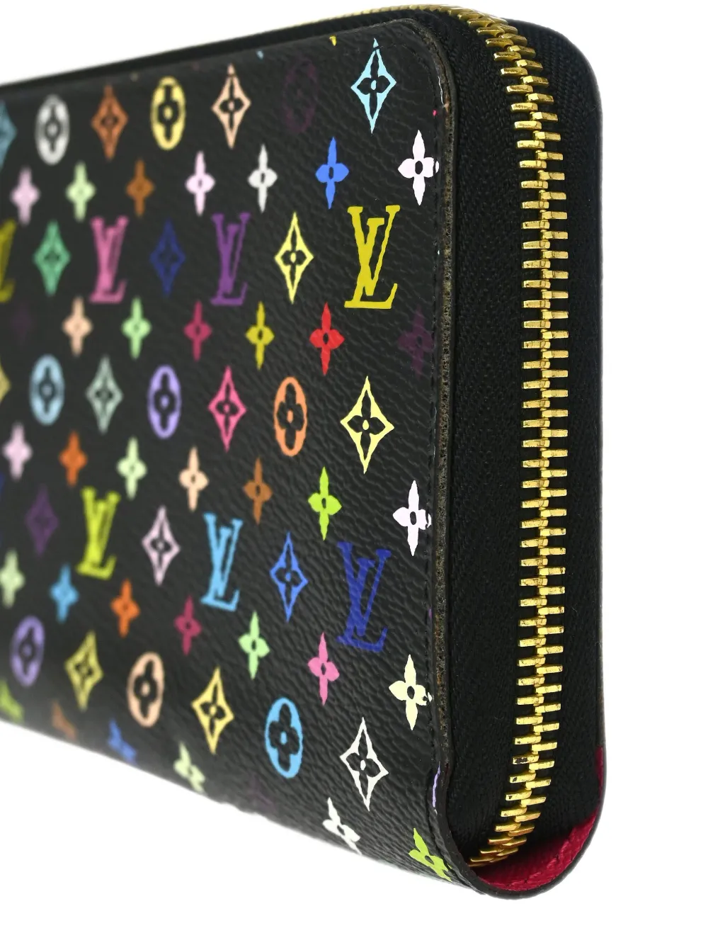 LOUIS VUITTON Pre-owned X Takashi Murakami 2016 Monogram Zip-around Wallet In Black