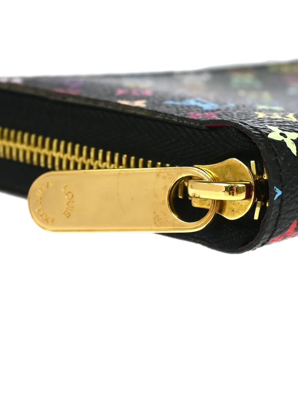 LOUIS VUITTON Pre-owned X Takashi Murakami 2016 Monogram Zip-around Wallet In Black