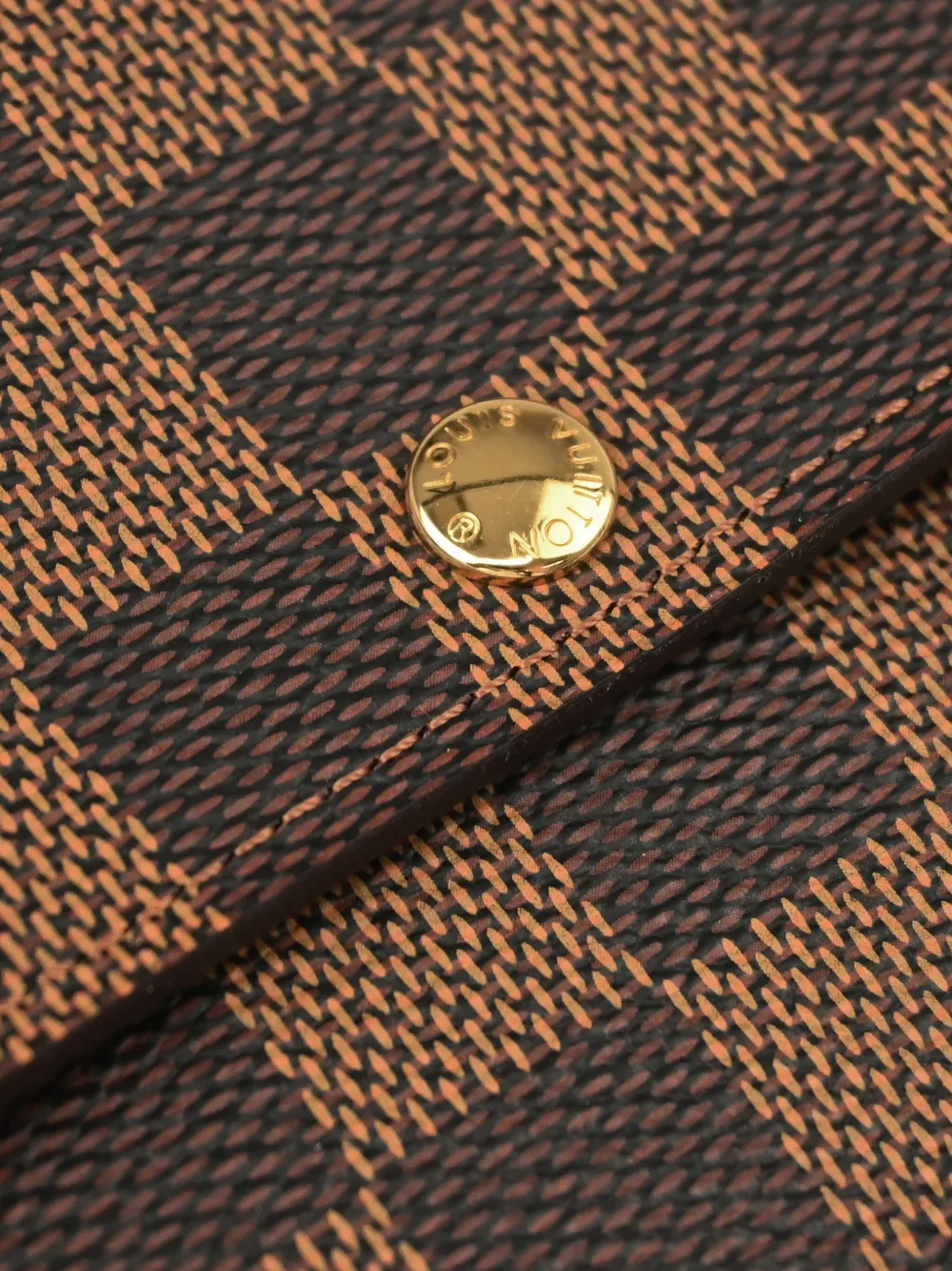 Pre-owned Louis Vuitton 2010 Portefeuille Sarah Damier-pattern Wallet In Brown