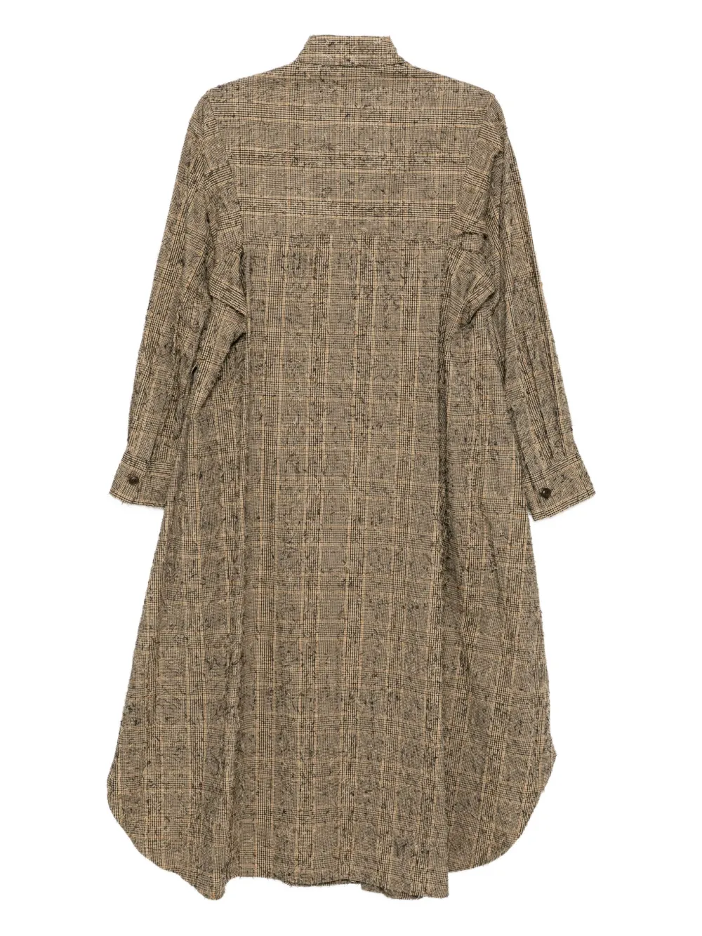 Y's needle-punched dress - Geel