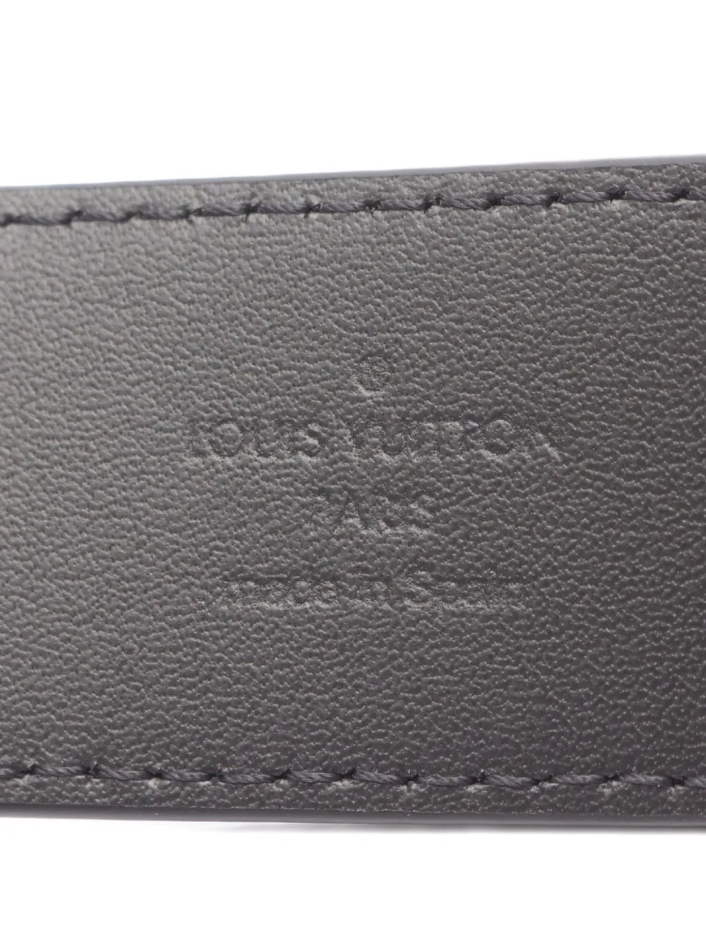 Pre-owned Louis Vuitton 2022 Pont Neuf Leather Belt In Black