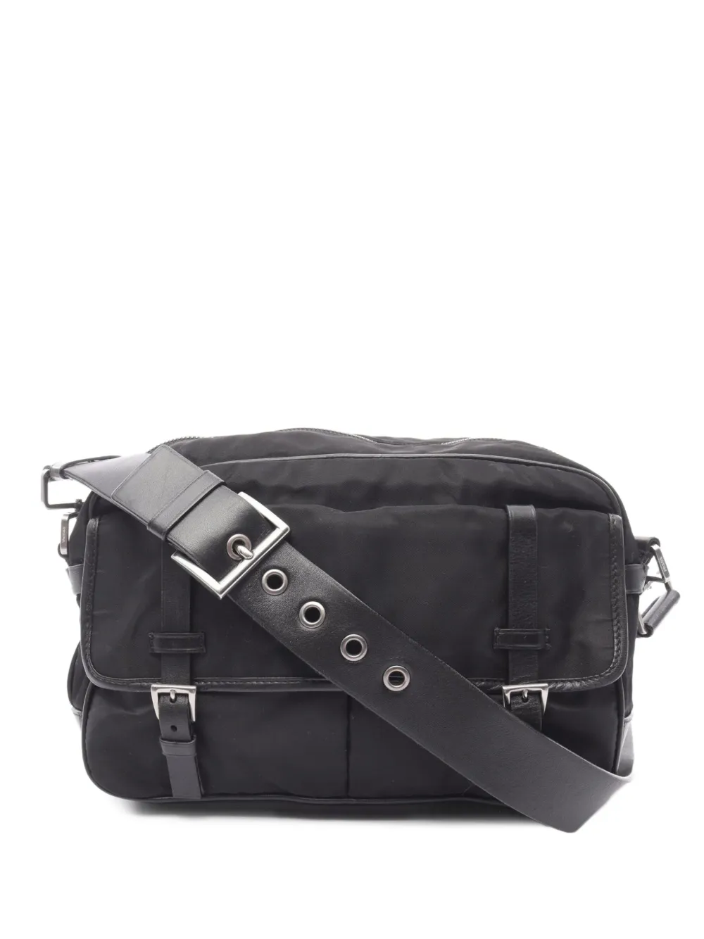 Pre-owned Prada 2000s Re-nylon Shoulder Bag In Black