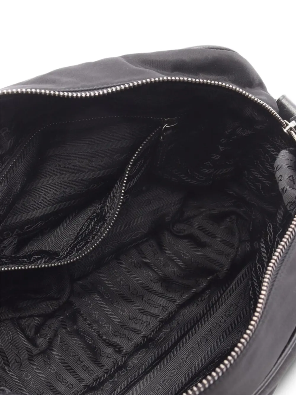 Pre-owned Prada 2000s Re-nylon Shoulder Bag In Black