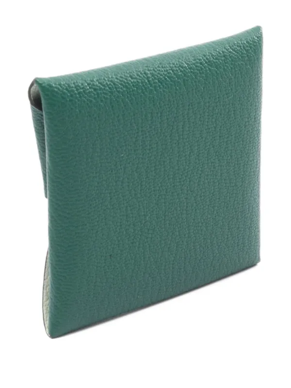 未使用級✨ Hermès エルメス バスティア ケース 小銭入れ グリーン Hermès Pre-Owned 2024 バスティア ヴェルソー コインケース