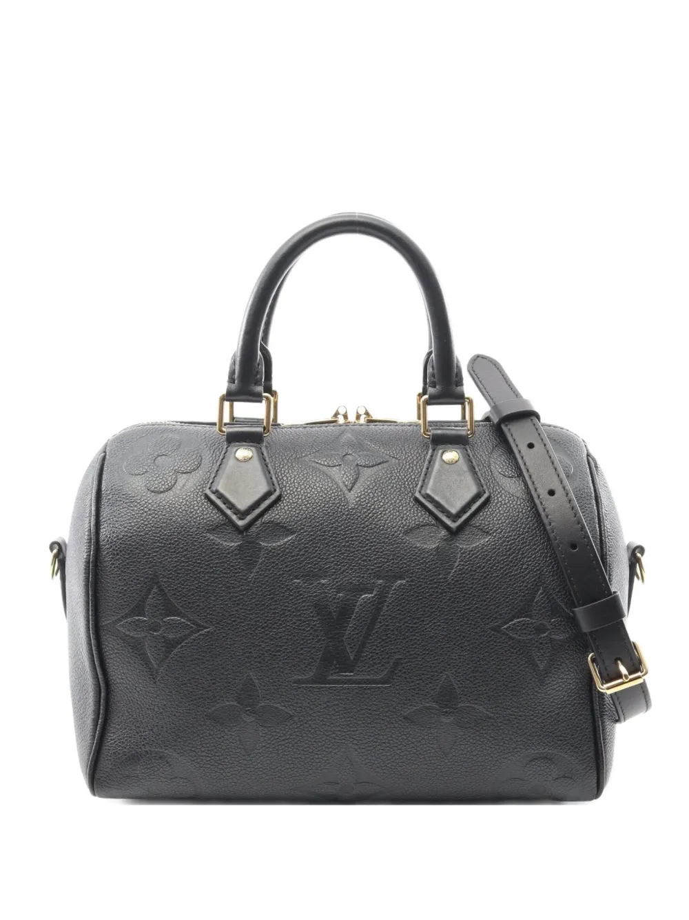 Louis Vuitton Pre-Owned 2021 スピーディ 25 モノグラム アンプラント ハンドバッグ - ブラック Louis Vuitton Pre-Owned 2021 スピーディ 25 モノグラム アンプラント ハンドバッグ - ブラック