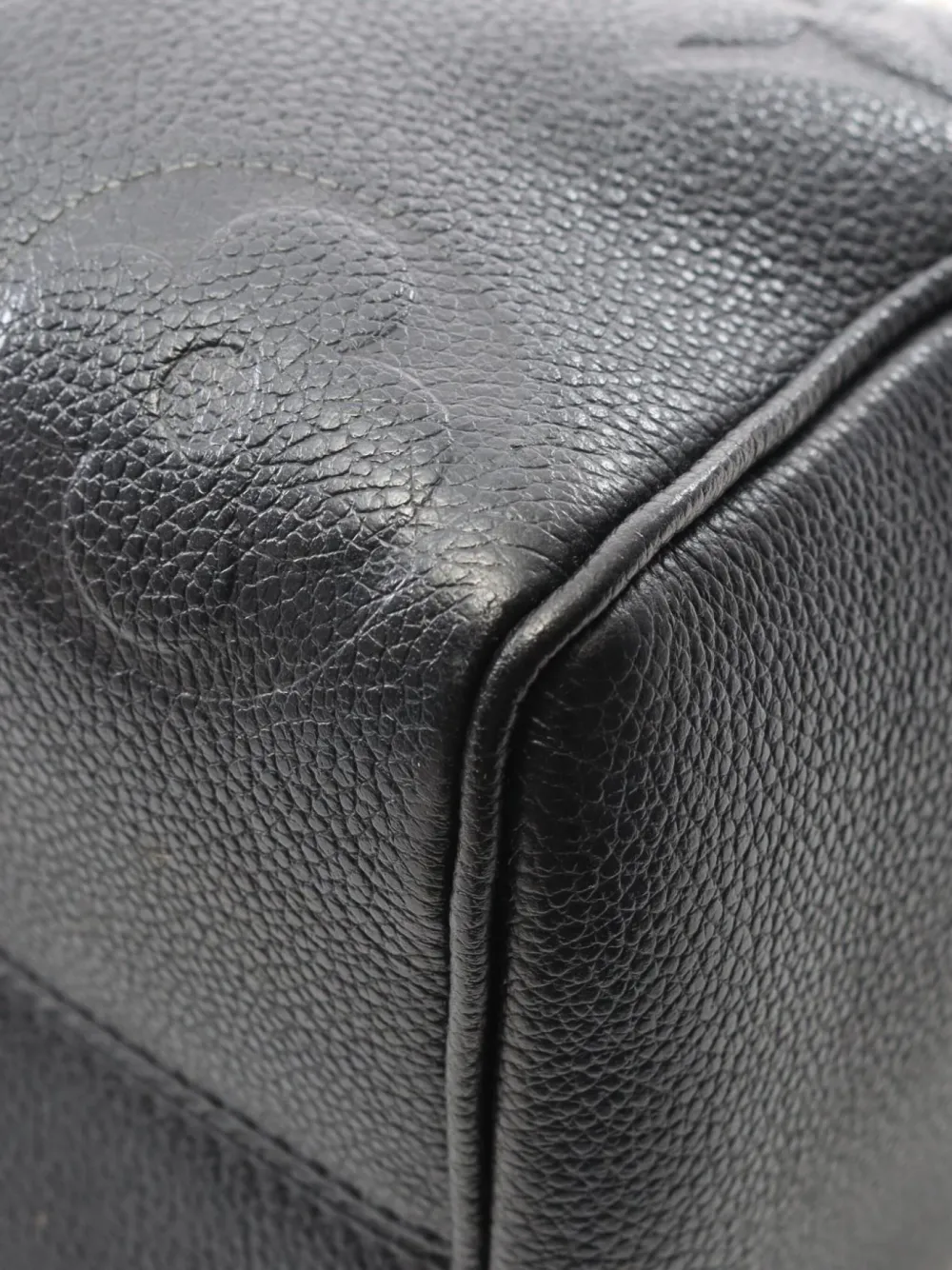 Pre-owned Louis Vuitton 2021 Speedy 25 Monogram Empreinte Tote Bag In Black