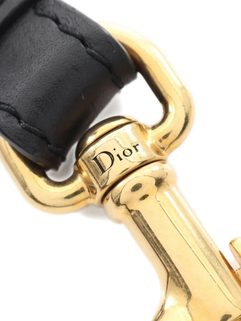 Pre-owned Dior 2000s Medallion-embellished Shoulder Strap In Black