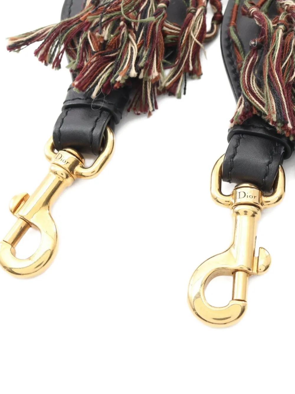 Pre-owned Dior 2000s Medallion-embellished Shoulder Strap In Black