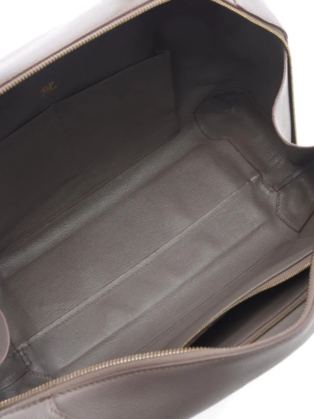 Pre-owned Hermes 2013 Maxi Box Leather Bag In Brown