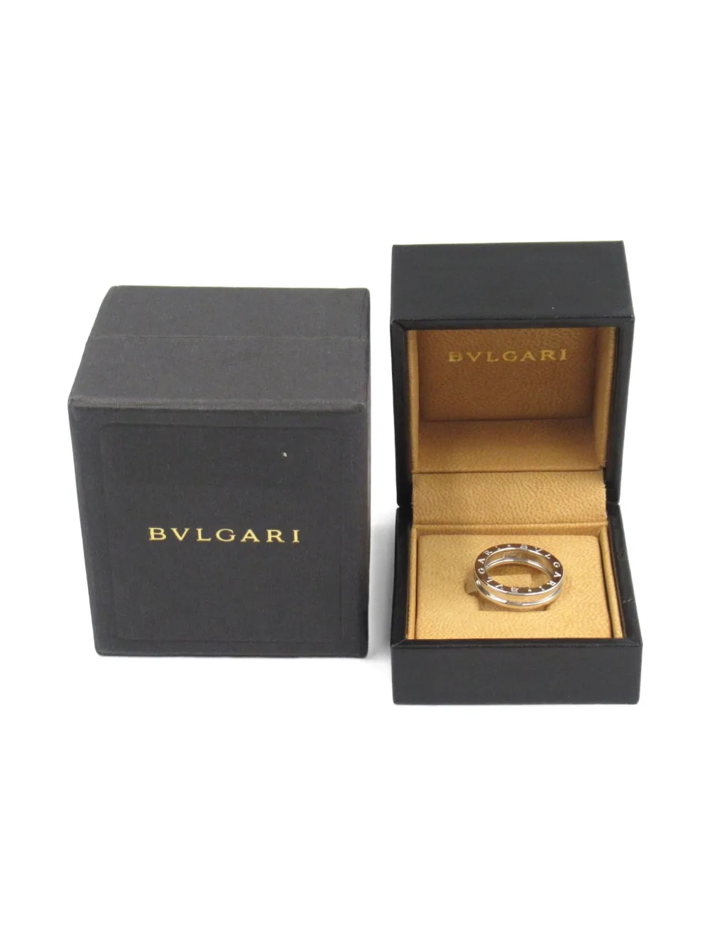 Pre-owned Bvlgari 2010s 18k White Gold B-zero1 Ring In Silver
