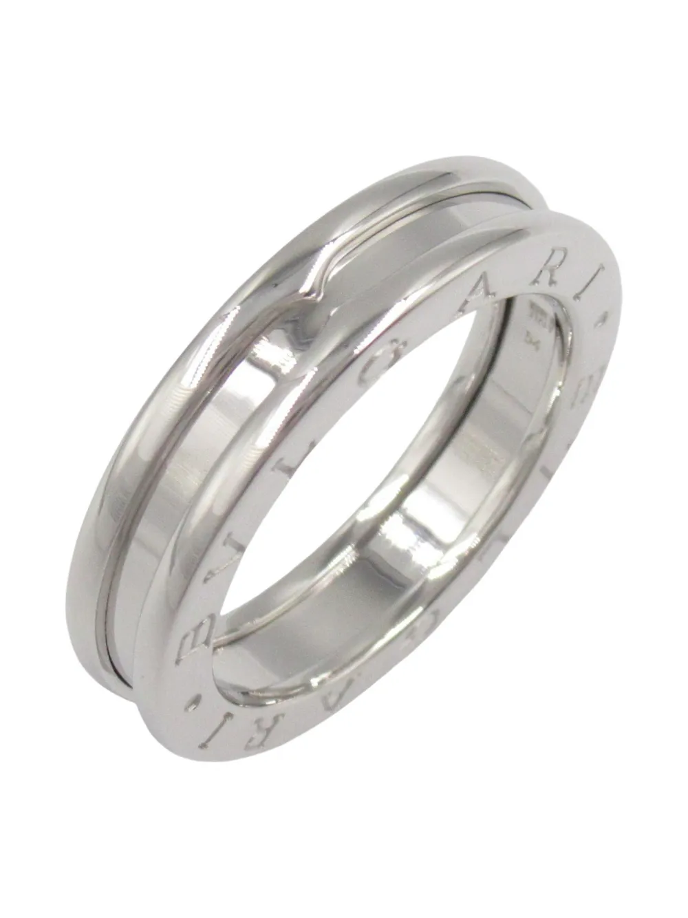 Pre-owned Bvlgari 2010s 18k White Gold B-zero1 Ring In Silver