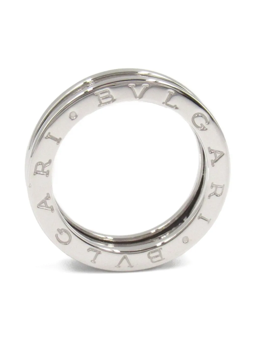 Pre-owned Bvlgari 2010s 18k White Gold B-zero1 Ring In Silver