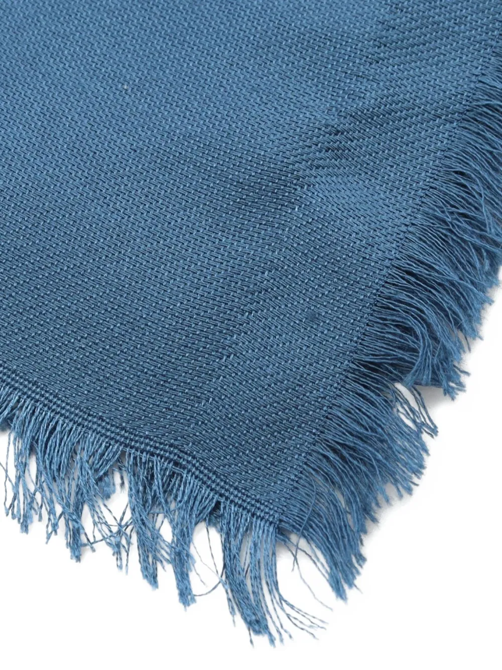 Pre-owned Fendi 2010s Zucca-pattern Fringed Shawl In Blue