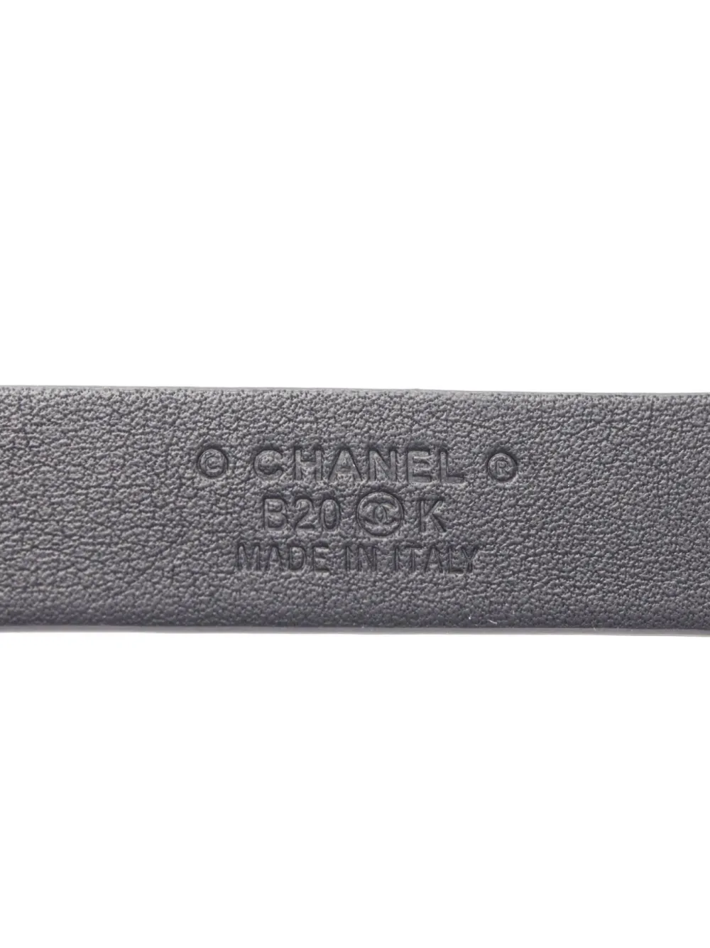 Pre-owned Chanel 1986-1988 Interlocking Cc Logo Belt In Black