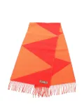 Hermès Pre-Owned 2020s Kazak zigzag cashmere scarf - Red