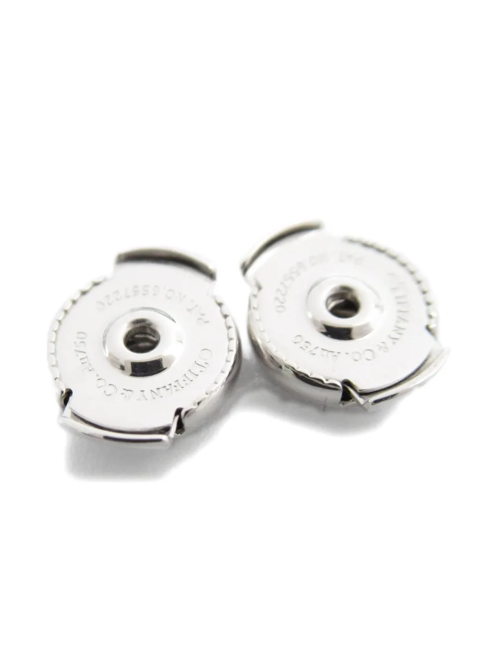 Tiffany & Co. Pre-Owned 2010s 18K white gold Metro diamond hoop earrings | Image 2