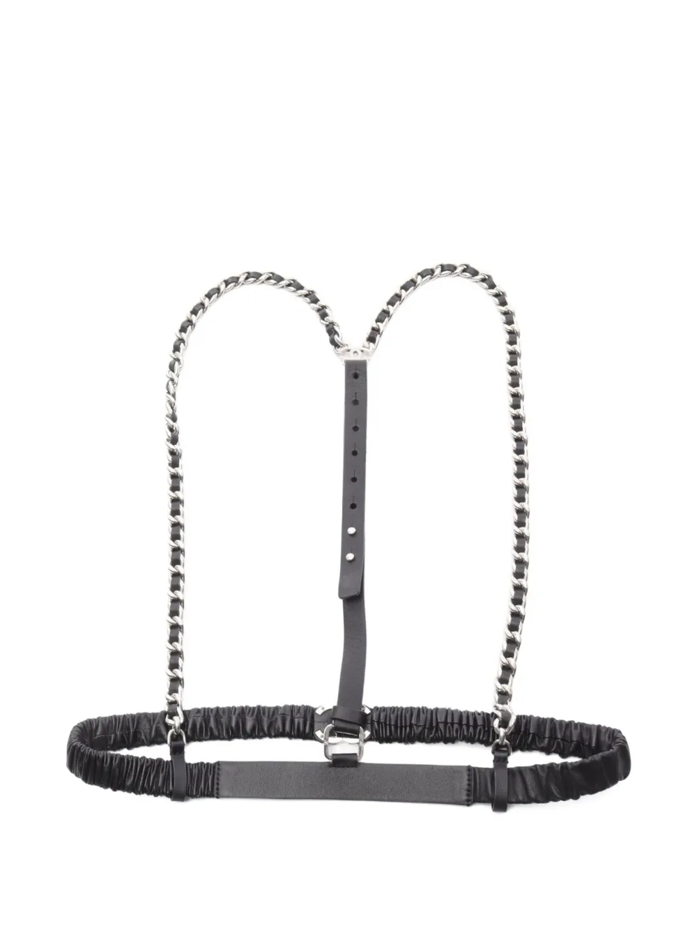 CHANEL Pre-Owned 1986-1988 Coco mark leather chain belt | Image 2