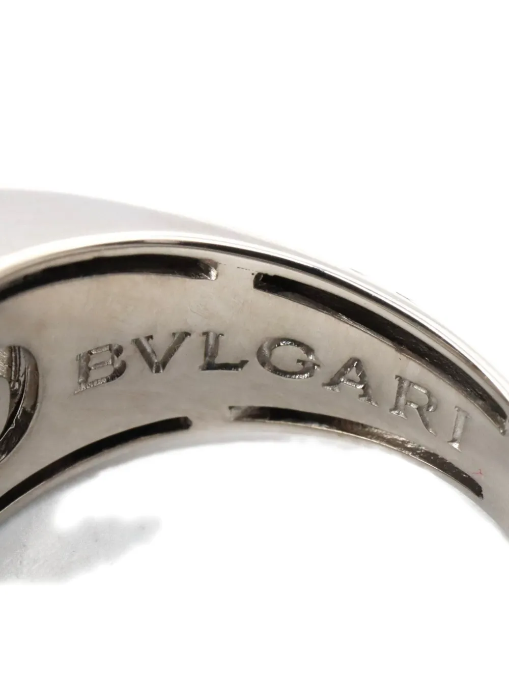 Pre-owned Bvlgari 2010s 18k White Gold Parentesi Diamond Ring In Silver