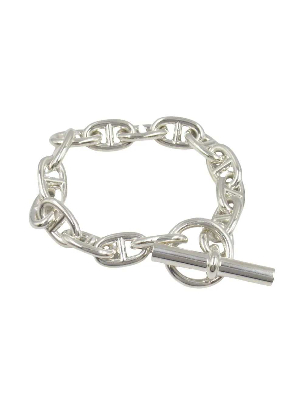 Pre-owned Hermes 2010s Chaîne D'ancre Bracelet In Gray